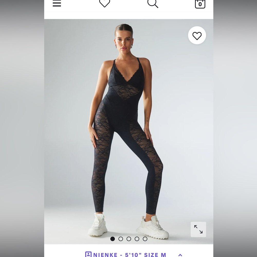 Black savage x fenty Lace Race Jumpsuit